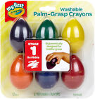 Crayola My First Washable Egg Crayons-6/Pkg 81-1451