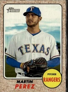 2017 Topps Heritage #555 Martin Perez Bright Yellow Backs - Picture 1 of 2