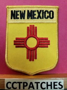 NEW MEXICO STATE FLAG SHIELD SOUVENIR PATCH - Picture 1 of 2