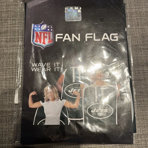NEW YORK JETS FAN FLAG CAPE NFL 31.5"X 47" TEAM BANNER "WAVE IT,WEAR IT" Cover