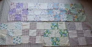 8884 16 antique 1900-50's 9 Patch quilt blocks, feed sack juvenile, florals - Picture 1 of 3