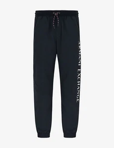 Armani Exchange Men's Contrast Colorblock Drawstring Sweatpant Pants, Navy, 33 - Picture 1 of 3