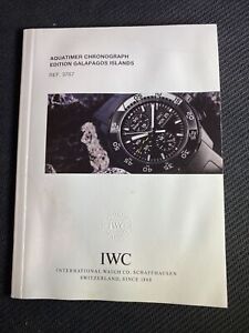 IWC Aquatimer Chronograph Booklet Instruction Manual Edition Galapagos ref.3767