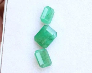 7.30 Cts NATURAL ZAMBIAN BEAUTIFUL EMERALD OCTAGON CUT GREEN GEMSTONE UNHEATED - Picture 1 of 4