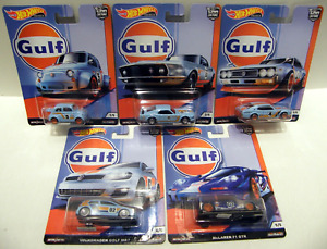 Hot Wheels Car Culture Complete 5 Car Gulf Set, NIP-free shipping