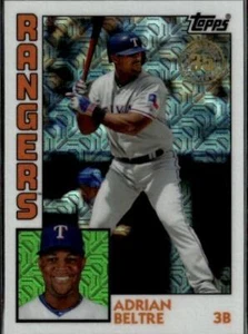 2019 Topps #T84-38 Adrian Beltre Silver Pack 1984 Topps Baseball Series 2 Chrome - Picture 1 of 2