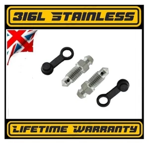 2x Stainless Steel Bleed Nipple fits 1998 Suzuki VZ 800 Marauder M7x1mm - Picture 1 of 3