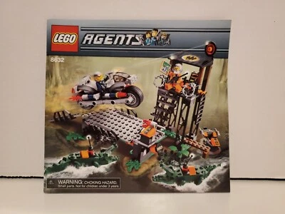 LEGO Agents: Swamp Raid Instruction (8632) solo manual; ¡excelente estado! Foto 1 de 3