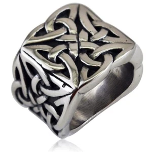 Anillos de acero inoxidable vintage para hombre tótem vikingo personalidad punk talla 7-13 - Imagen 1 de 12