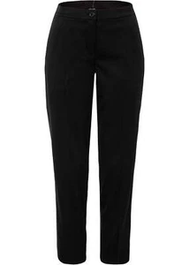 Neu Smoking-Hose mit geschmackvollem Satin-Einsatz Gr. 48 Schwarz Damenhose - Bild 1 von 1