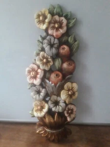 Vintage Wandschmuck,  Wandbehang, Holz geschnitzt, Landhaus, 56 x21 cm (24/02) - Bild 1 von 3