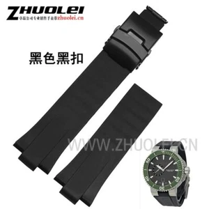 Waterproof Rubber Watch Strap Band for ORIS 11x24 mm Black Wristband Replacement - Picture 1 of 10