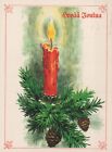 Bonne Année Noël BOUGIE Vintage Carte Postale CPSM #PAV581.F