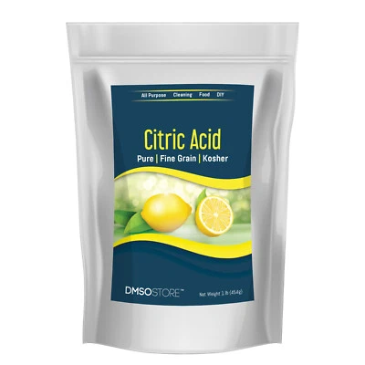 ÁCIDO CÍTRICO 1 lb. 100 % grano fino grado alimenticio en bolsa de papel aluminio resellable Foto 1 de 4