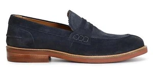 MOKASSIN CAF NOIR RO6010 COLLEGE-SCHUHE FüR HERREN AUS BLAUEM WILDLEDER  - Bild 1 von 3