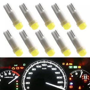 10 piezas Blanco 12V T5 1W Cerámica COB 1W LED Indicador de coche Luz interior del tablero - Imagen 1 de 7
