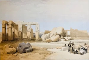 David Roberts Original Lithograph Ruins of the Memnonium - Picture 1 of 13