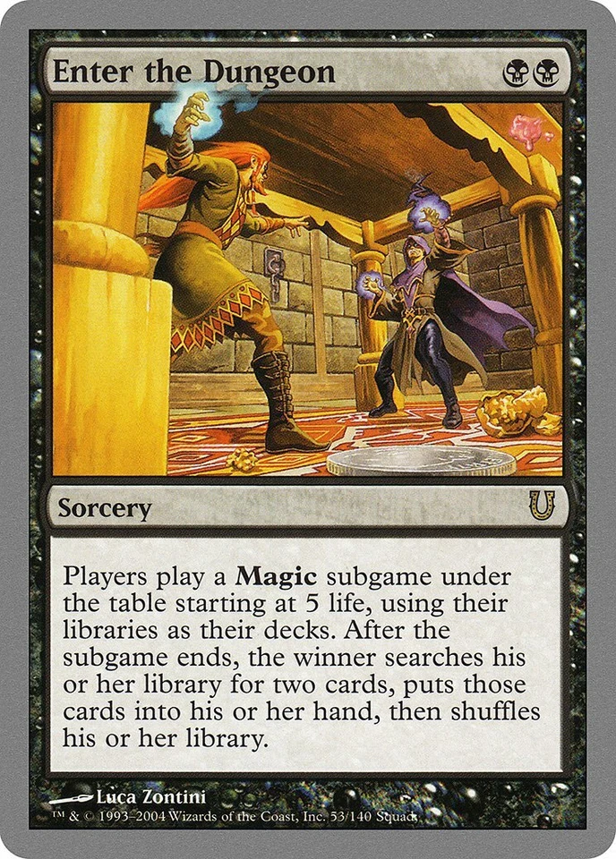 Enter the Dungeon Unhinged NM Black Rare MAGIC THE GATHERING MTG CARD ABUGames - Image 1 of 1