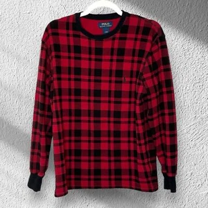 Polo Ralph Lauren Large Thermal Plaid Mens Pullover Classic Thermal Outdoors - Picture 1 of 9