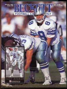 Beckett Football Card Monthly #46 January 1994 Troy Aikman Dallas Cowboys VG