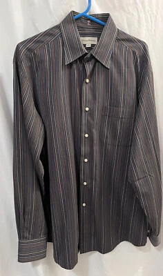 Tommy Bahama Mens Dress Shirt 16 34/35 Striped Long Sleeve Egyptian Cotton - Image 1 of 4
