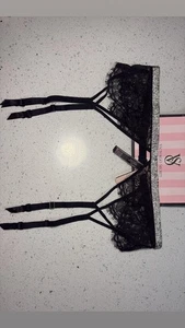 Victoria’s Secret Very Sexy Shine Chain Strap Lace Garter Belt Size M/L M/G NWT - Picture 1 of 3