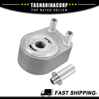 Pieza de 1 carcasa de enfriador de aceite de motor con conjunto de sensor de eje apto para Chrysler Foto 1 de 4