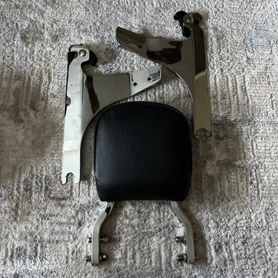 Sissy Bar Backrest Pad Luggage Rack Harley Davidson With Brackets And Bolts - Image 1 of 4