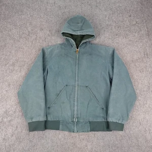 Vintage Key Imperial Jacket Mens Large Hooded Workwear Full Zip Canvas Lined 90s - Picture 1 of 14
