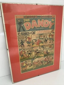 Framed The Dandy Comic September 15th 1956 Vintage 35 x 28cm - Picture 1 of 13