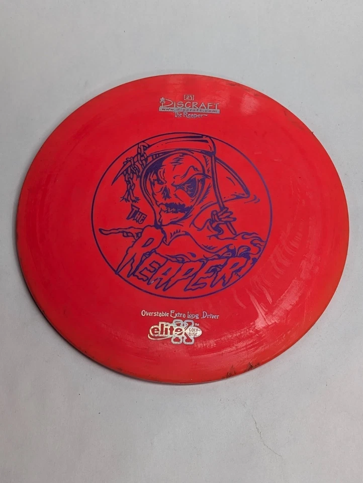 Discraft Elite X Reaper Disc Golf Driver 167g PFN Wixom Skinny Tooled Red/Orange - Image 1 of 4