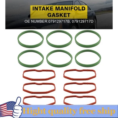 12 PCS Upper & Lower Intake Manifold Gaskets Fit For Audi 3.0T B8 S4 SQ5 A6 Y — 第 1/4 张图片
