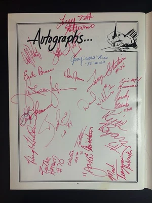 1985 Touchdown Club of Columbus Signed Award Program Jerry Rice Lawrence Taylor  - Image 1 of 4