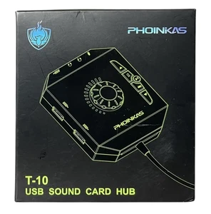 Phoinikas T-10 USB Sound Card Hub for Computer Laptop + Sound Effects Variety - Picture 1 of 3