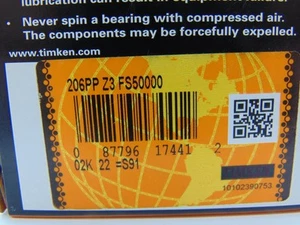 TIMKEN 206PP BEARING - Picture 1 of 4