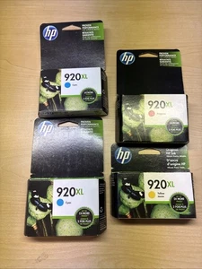 GENUINE NEW HP 920XL Ink Cartridge Cyan Yellow Magenta  OJ 6500 7000 7500 - Picture 1 of 10