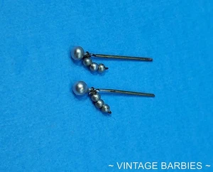 Pendientes de perlas vintage RARO muñeca Barbie noche encantada #983 ~ años 60 - Imagen 1 de 6