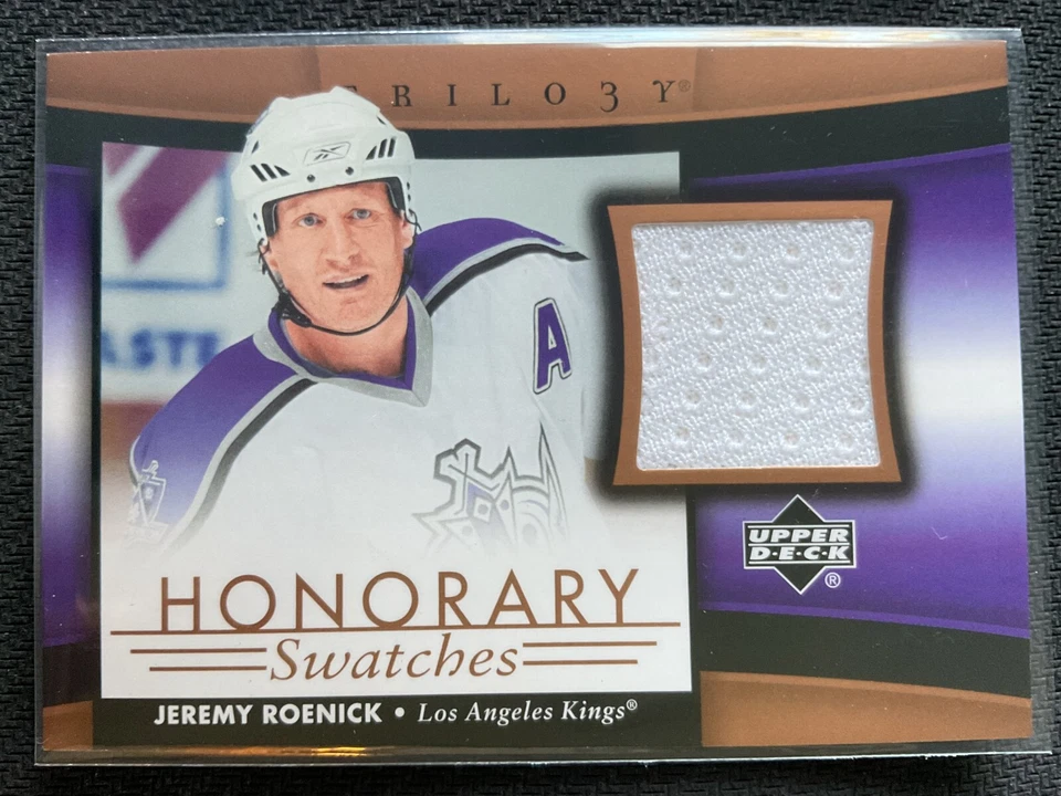 Jeremy Roenick 2005-06 UD Trilogy Honorary Swatches Game Used Jersey Card #HS-JR - Image 1 of 1