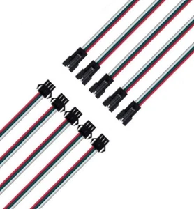 5 Paar JST SM 3 Pin Stecker Buchse mit Kabel 150mm LED Licht Streifen 15 cm - Bild 1 von 4