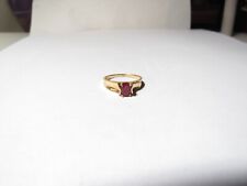 14K SOLID GOLD RING W / PIGEON BLOOD RED OVAL NATURAL RUBY