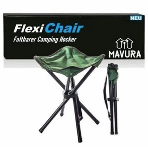 FLEXICHAIR Camping Stuhl Angler Hocker Faltbar Klappstuhl Dreibein Falthocker - Bild 1 von 6