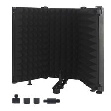Professional Foldable 3-Panel Microphone Isolation Shield for Podcast / Studio