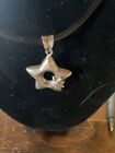 Vintage Silver Double Star Pendant And Two Chains Ref # SN- 16