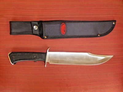 Rite Edge Tech Bowie Black 9.5" 420 Stainless Fixed Blade Knife - 211515-SL - Image 1 of 4