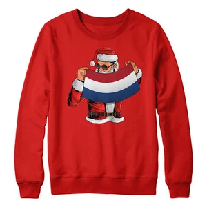 Santa Natherlands Flag Sweatshirt Football Christmas Jumper Day Kids World Su... - Picture 1 of 13