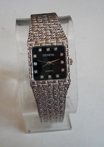 Men's Silver Finish Nugget Style Bracelet Fashion Casual Hip Hop Watch - Picture 1 of 7