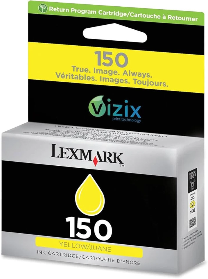 GENUINE AUTHENTIC LEXMARK 150 YELLOW INK CARTRIDGE 14N1610E - Image 1 of 1