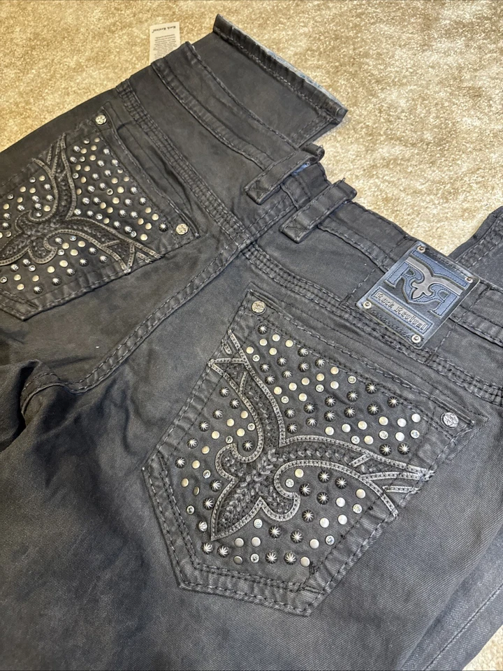 Rock Revival Granger Biker Denim Men's Size 40 x 34 NEW - Image 1 of 4