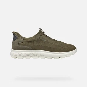GEOX - SCARPA DA UOMO IN TESSUTO A MAGLIA SPHERICA PLUS U55MPA VERDE MILITARE - Imagen 1 de 6