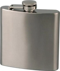 Flachmann Edelstahl satiniert 6oz/180ml - Bild 1 von 1